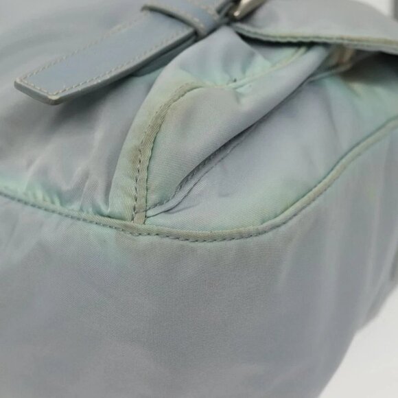 PRADA Shoulder Bag Nylon Light Blue Silver Auth ki5926 - Picture 2 of 15